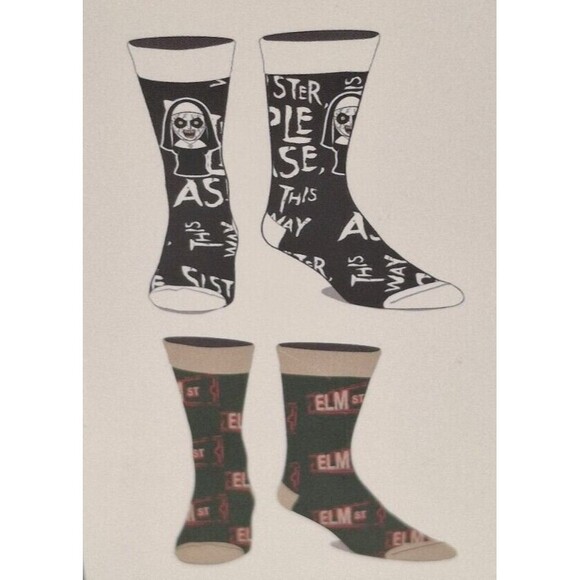 HORROR Casual Crew Socks Bioworld 6 Pk Sz 8-12 - Picture 7 of 10